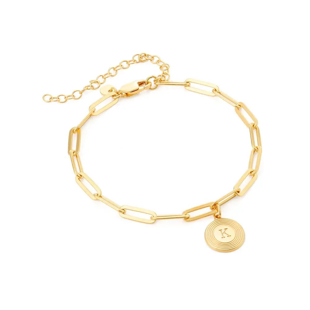 Odeion Initial Link Chain Bracelet / Anklet in 18k Gold Plating | MYKA