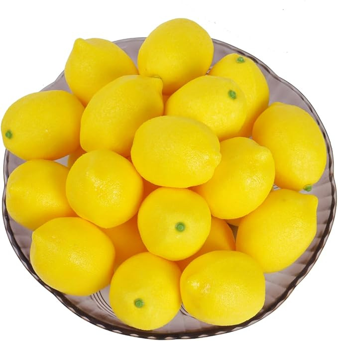 Notakia 25 Artificial Lemons Artificial Fruits Fake Lemons Lifelike Lemonade Simulation Party Kit... | Amazon (US)