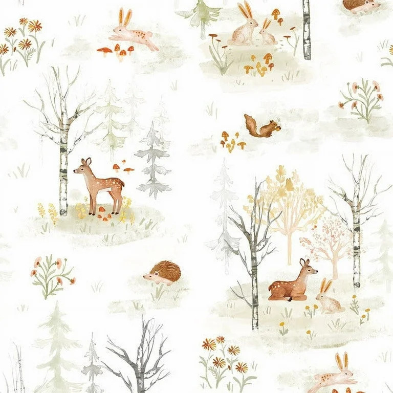 Clara Jean Woodland Scene Peel and Stick Wallpaper | Walmart (US)
