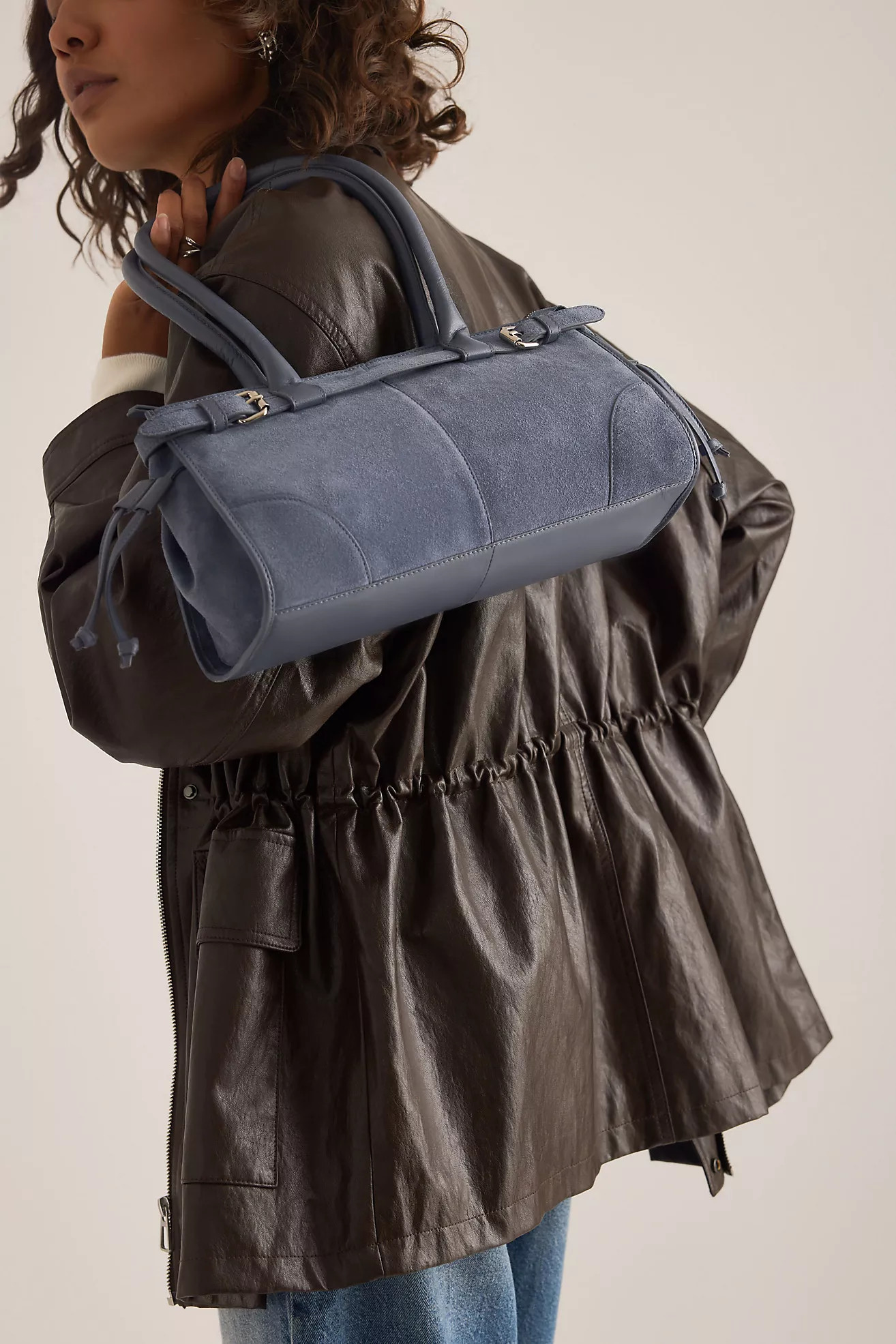 By Anthropologie East West Suede Buckle Bag | Anthropologie (UK)