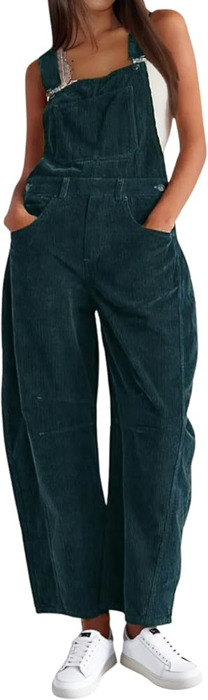 AMEBELLE Corduroy Overalls for Women Barrel Wide Leg Bib Corduroy Pants Women Adjustable Romper J... | Amazon (US)