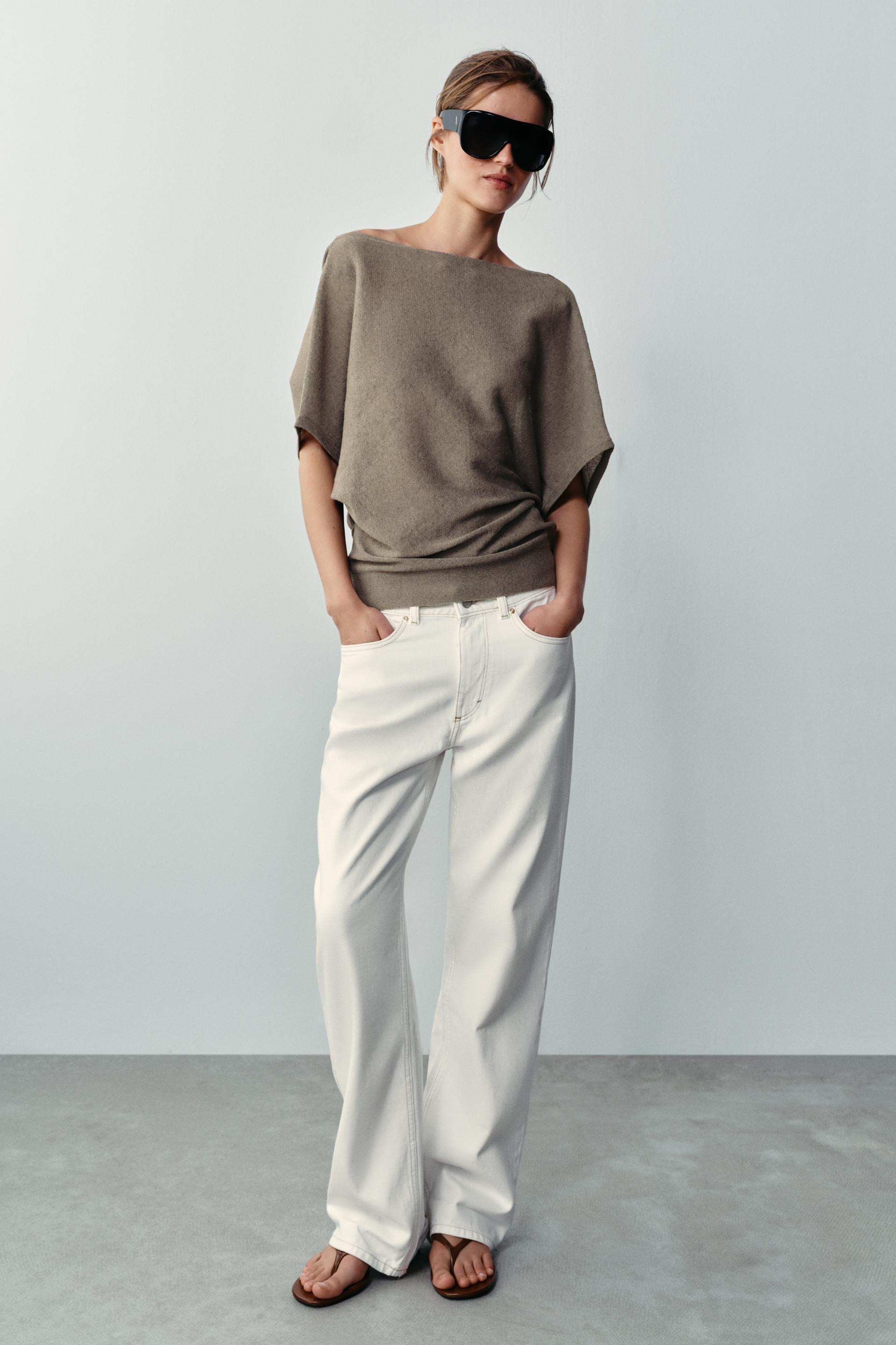 KNIT TOP WITH FLUID BACK NECKLINE | Zara UK