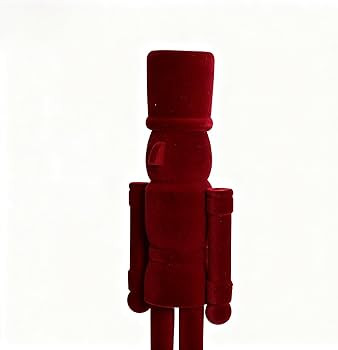 Luxury Red Velvet Nutcracker Soldier Figurine - 12 Inch Tall Wooden Christmas Decoration - Festiv... | Amazon (US)