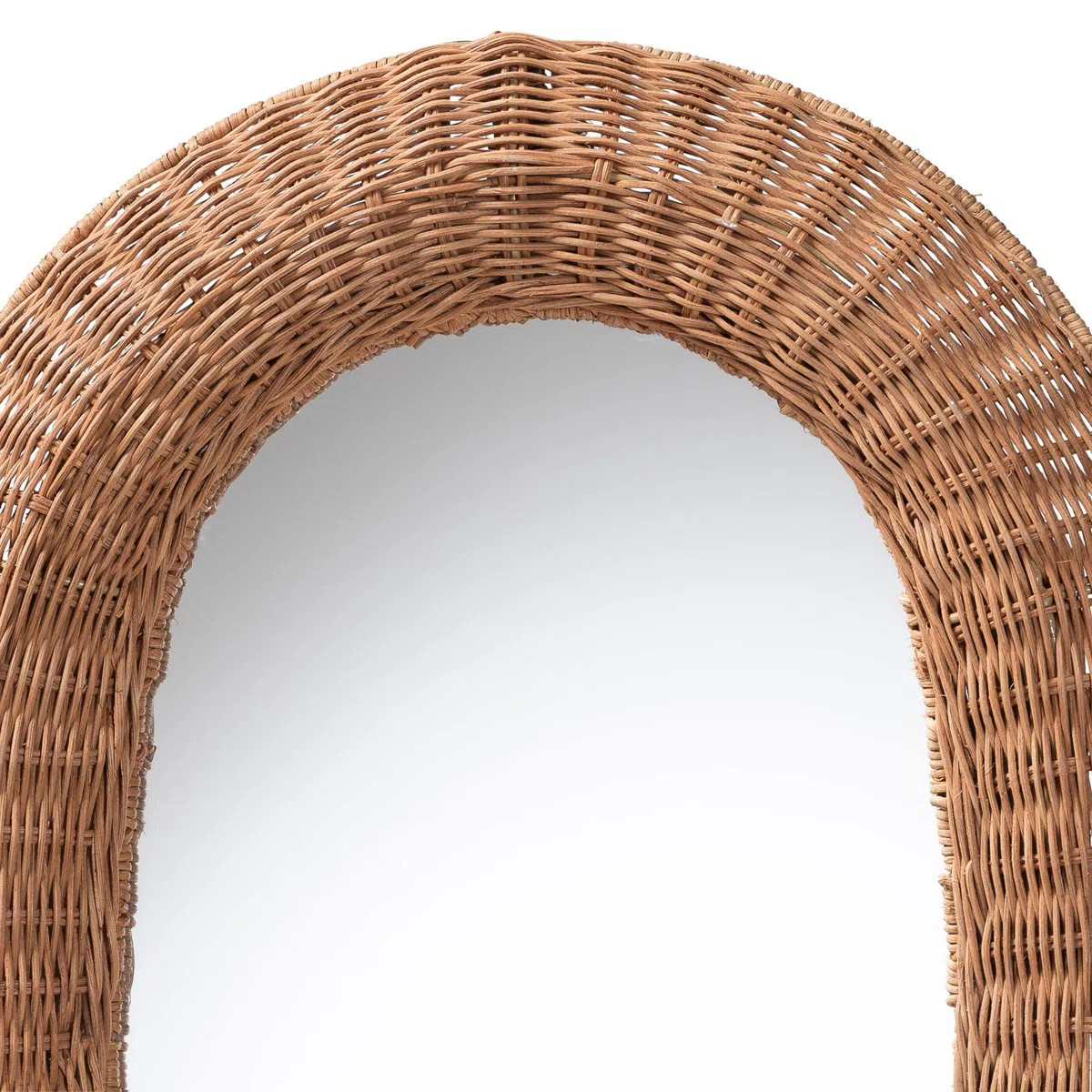 Bali & Pari Brisia Oval Rattan Wall Mirror - Handwoven Wicker Framed Mirror For Entryway, Living ... | Wayfair North America