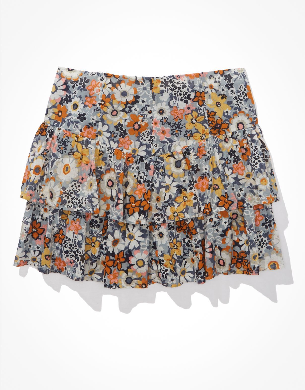 AE Floral Ruffle Mini Skirt | American Eagle Outfitters (US & CA)