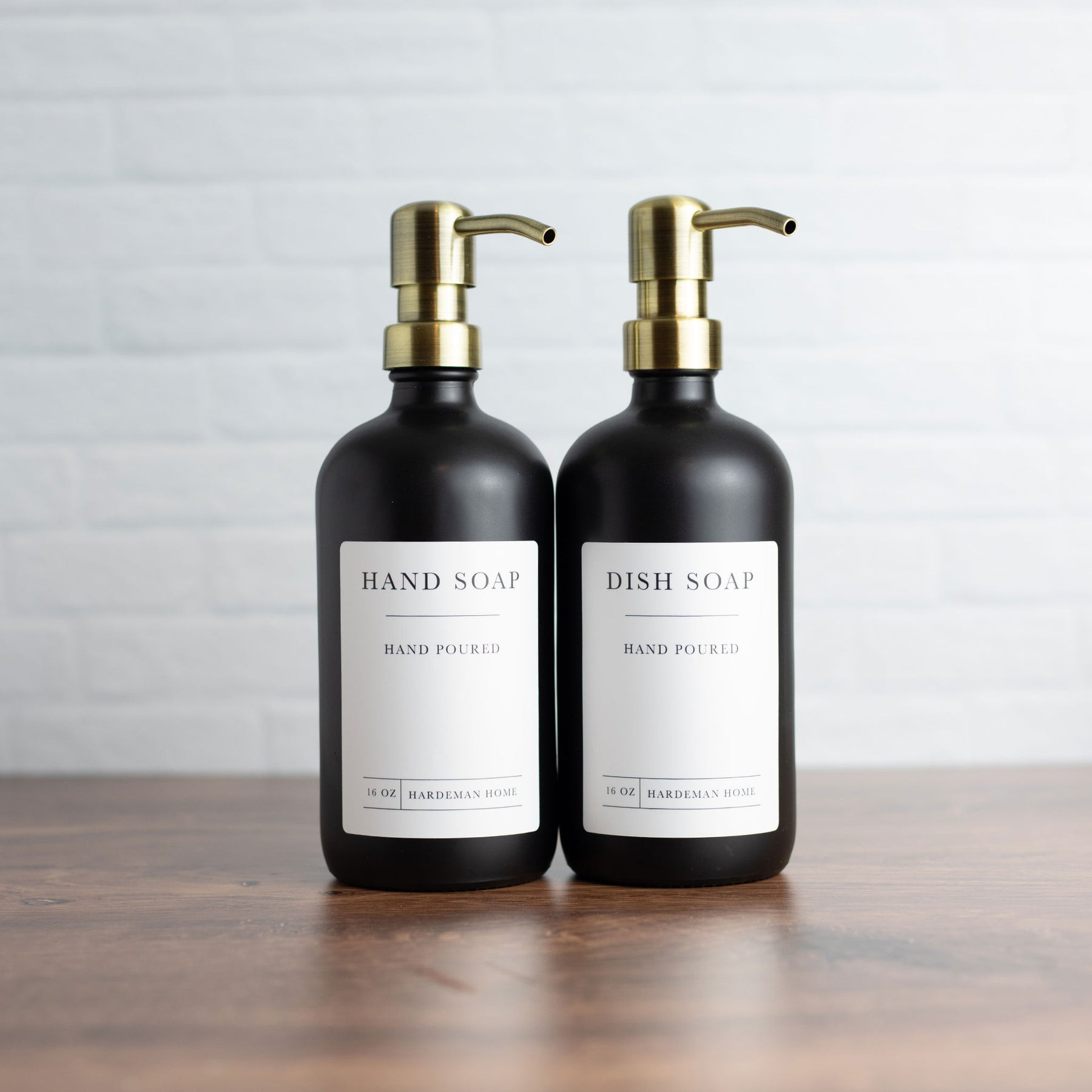 Black Glass Kitchen Soap Dispenser Bundle | Hardeman Home
