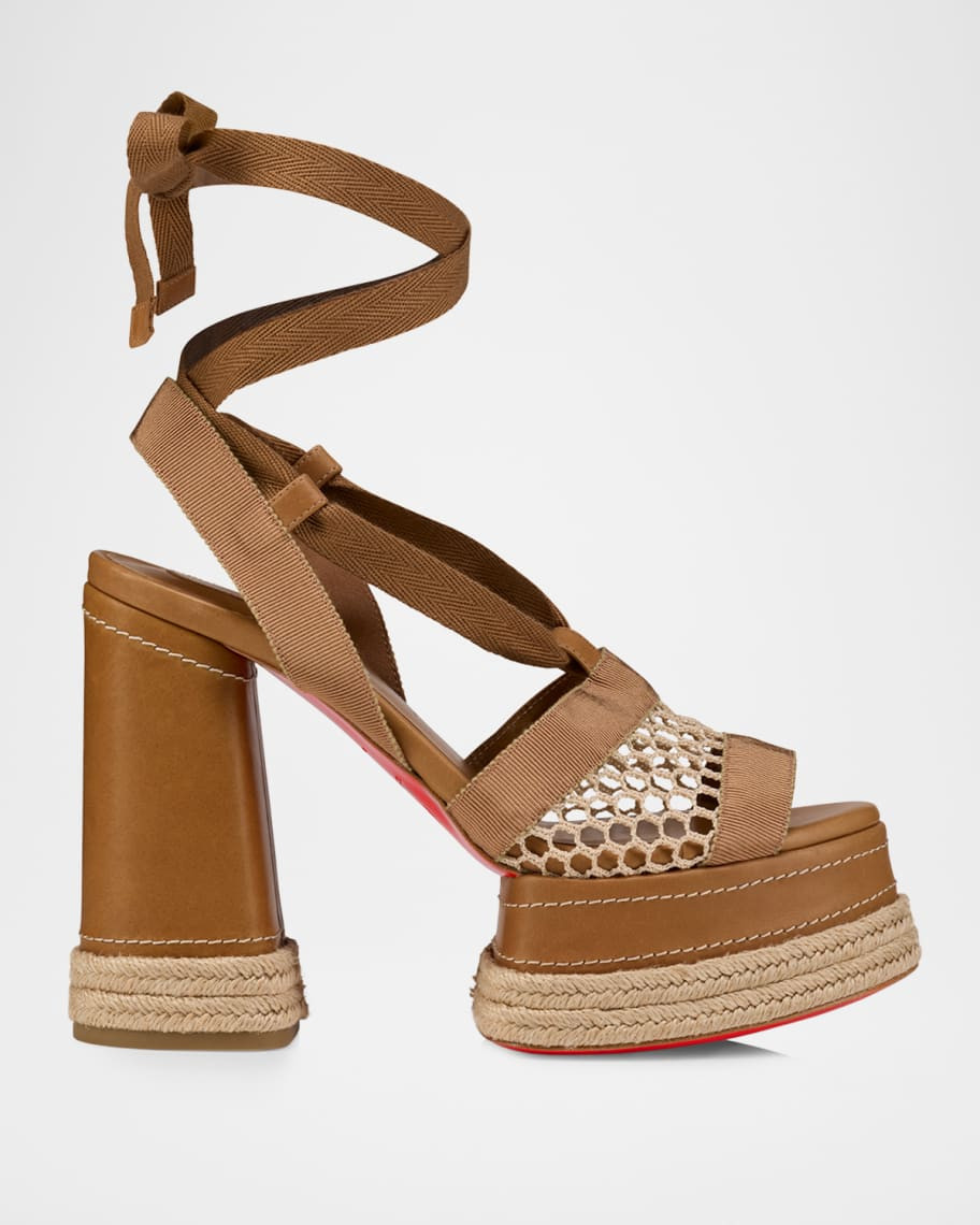 130mm Toledissim Mesh Platform Espadrille Sandals | Neiman Marcus