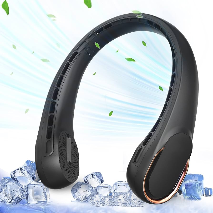 Neck Fan, Bladeless Neck Fan, 4000 mAh Rechargeable Personal Fan, 360° Hands Free Wearable Fan, ... | Amazon (US)