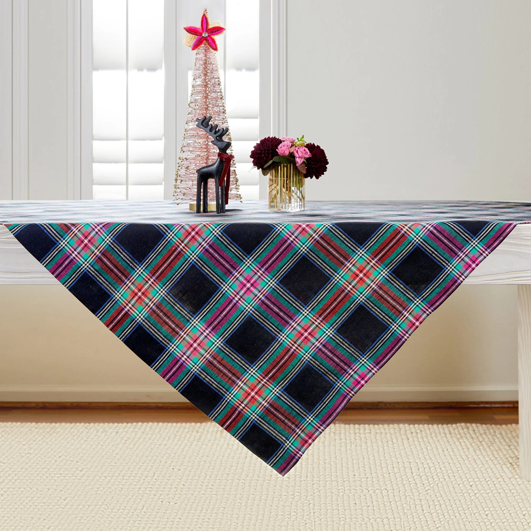 Jewel Plaid Table Throw - Sale | Solino Home