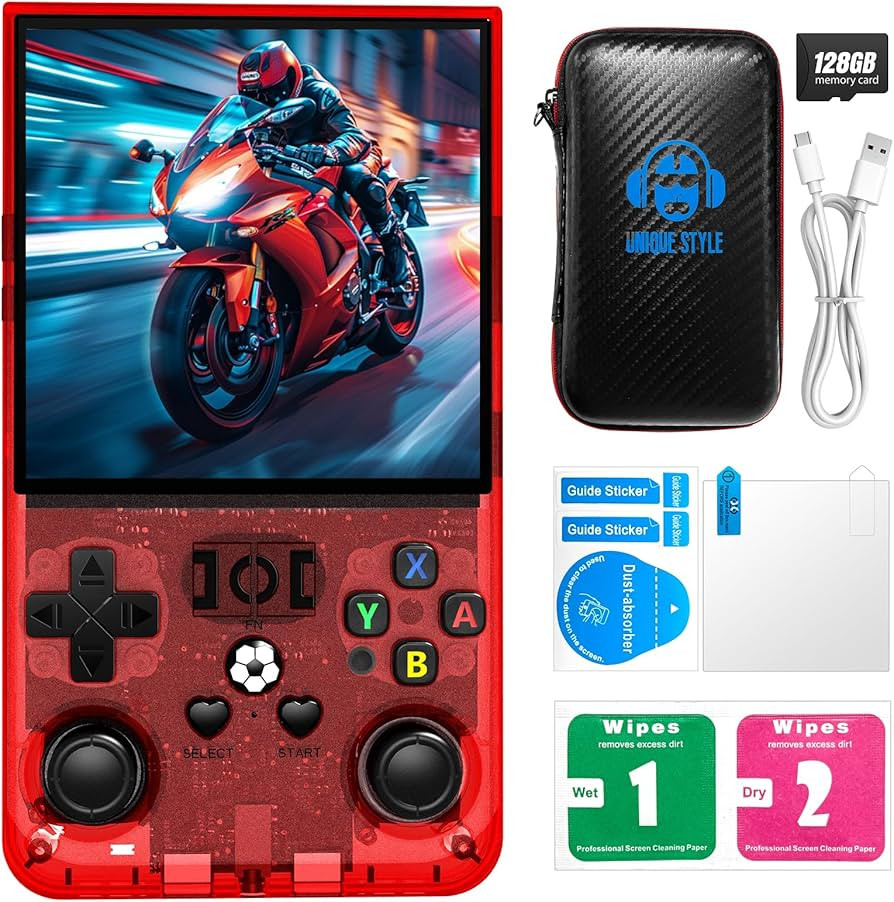 R36MAX Retro Handheld Game Console, 4.0-Inch IPS Display, 720x720 Resolution, Linux System, 64GB ... | Amazon (US)