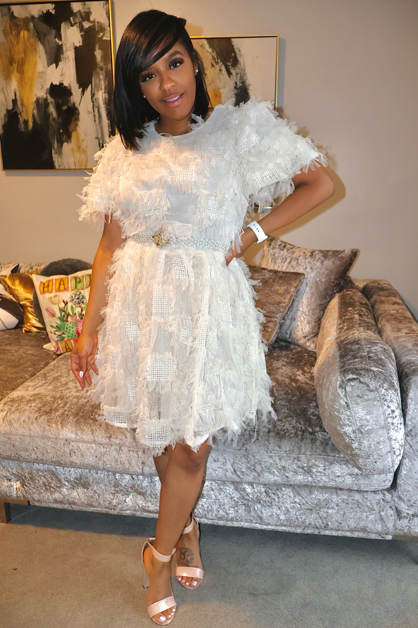 I’m literally OBSESSED with this cream dress that I wore for Easter! It gives the feel of feathers but it was actually shredded tulle. 

If you’re looking for a spring dress, this is IT. Lightweight, girly, tulle, feathers, spring, knee-length…just perfect! 

Brunch dress | spring dress | Mother’s Day dress | cream dress | tulle dress | feather dress | puff sleeve | mini dresss

#LTKSeasonal #LTKfindsunder100