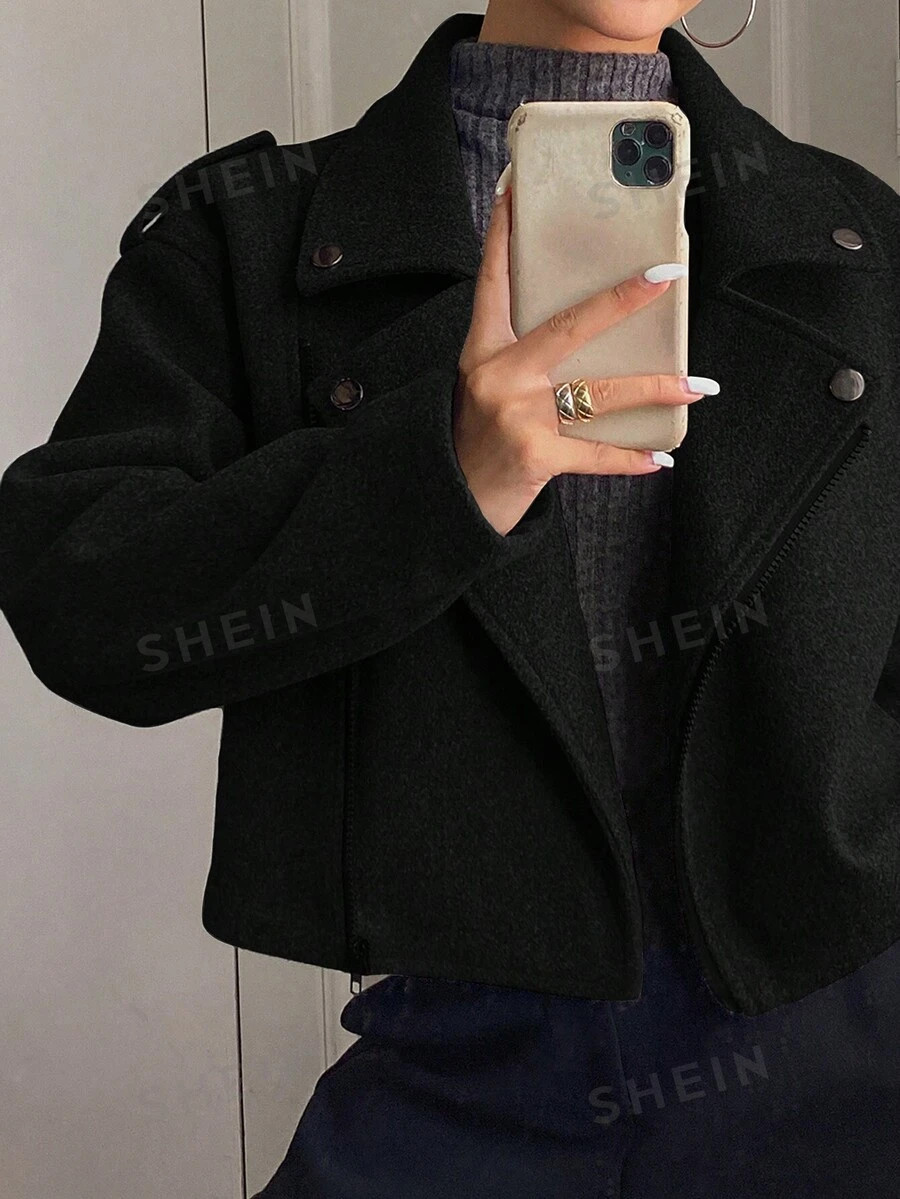 DAZY New Autumn Casual Loose Windbreaker Style Jacket For Women | SHEIN