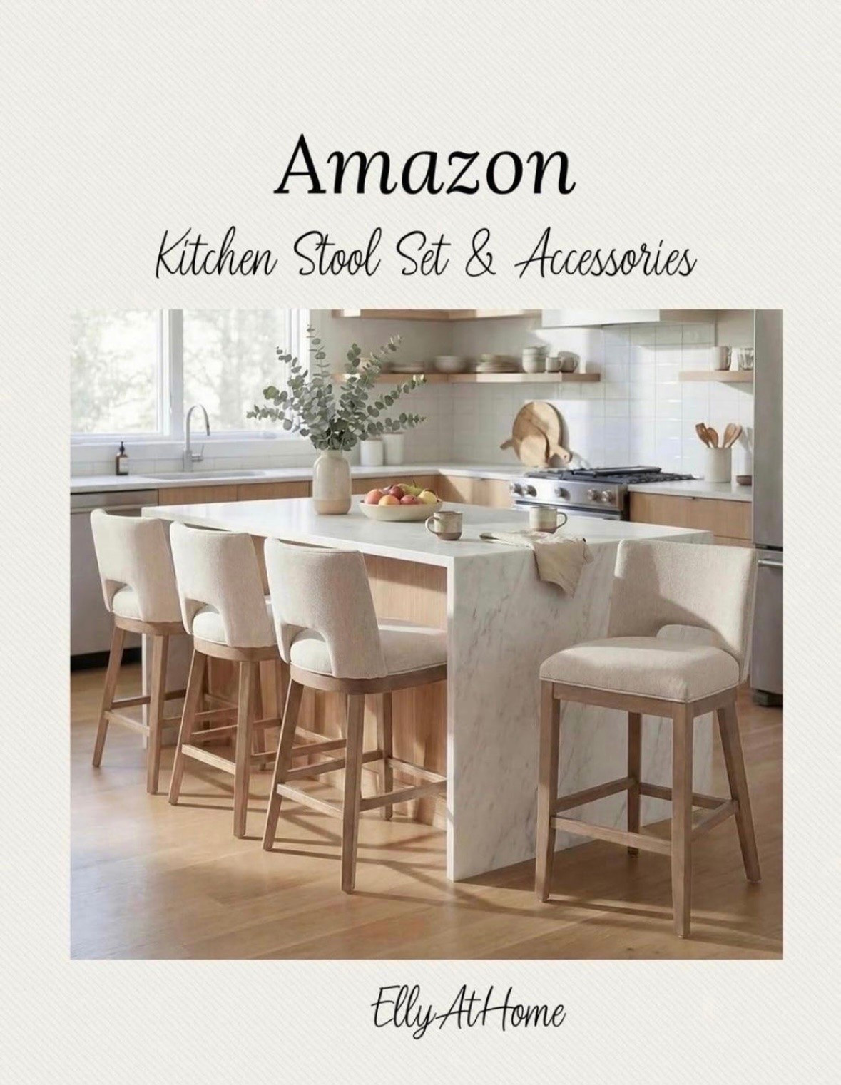 Beautiful kitchen counter stool set and kitchen accessories from Amazon, new from Magnolia home and Target. Shop more neutral stools, neutral kitchen. Amazon home finds.

#LTKdayinmylife #LTKHome #LTKSaleAlert