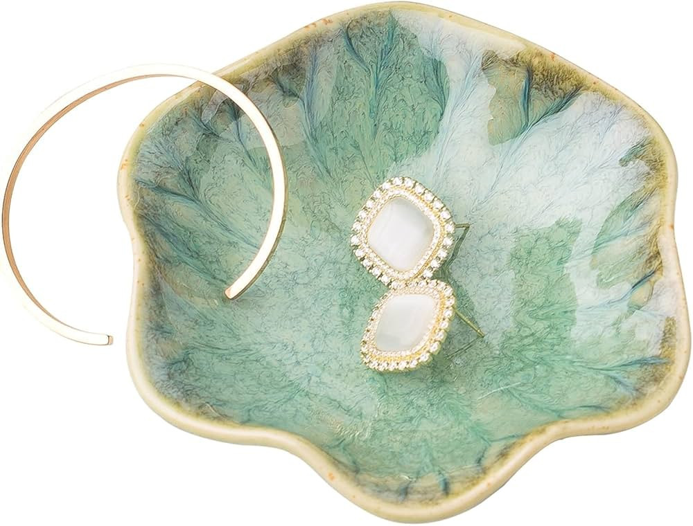 GUCABE Jewelry Dish,Ceramic Trinket tray,small ring holder,Key Bowl,Home Decoration,Gifts for Fri... | Amazon (US)