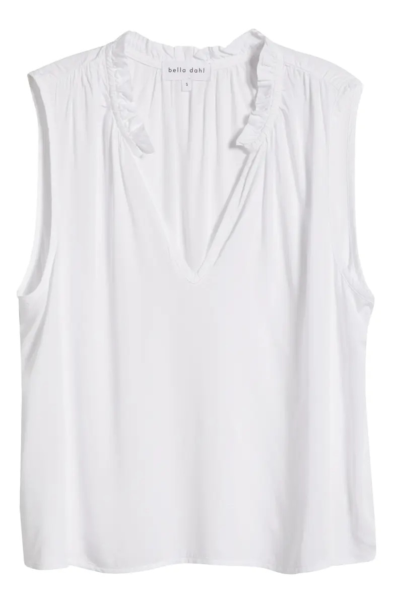 Ruffle Neck Sleeveless Top | Nordstrom