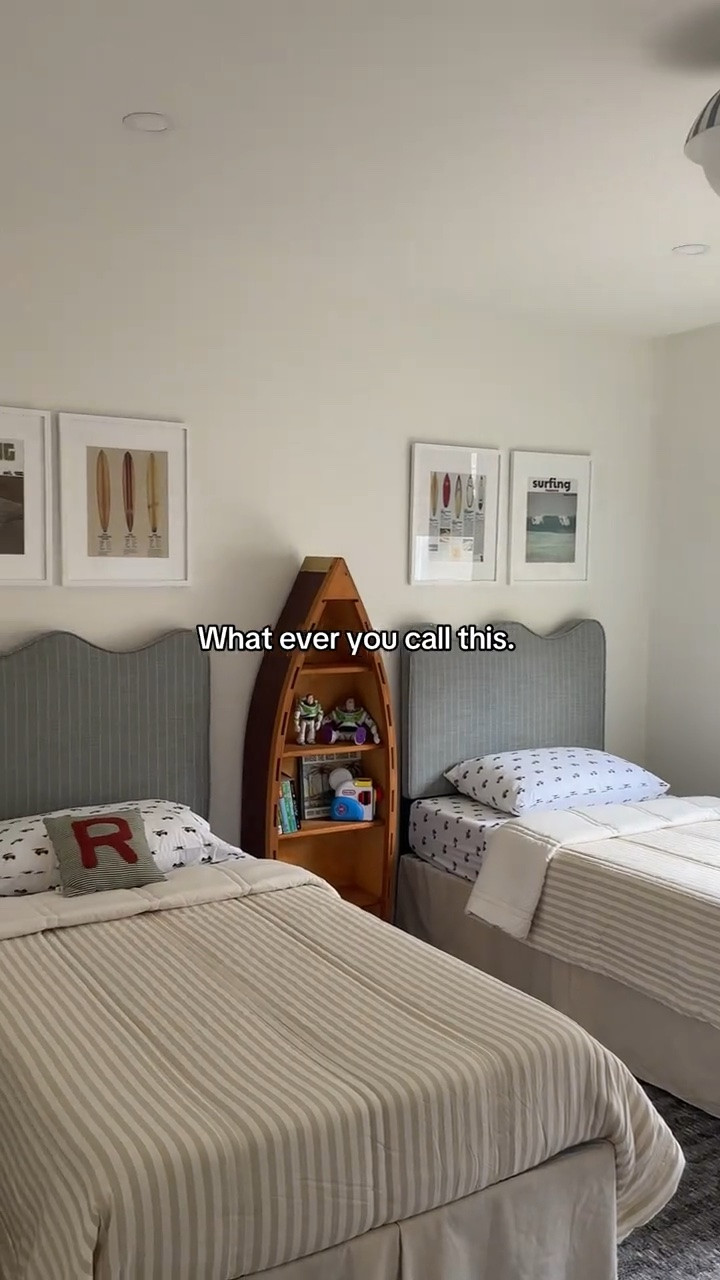 Toddler bedroom refresh, boys room, twin beds, boys room, boys nursery 
Surfer boy themed kids bedroom
#kidsbedroom #boysroom #bedroommakeover

#LTKHome #LTKKids #LTKMothersDay