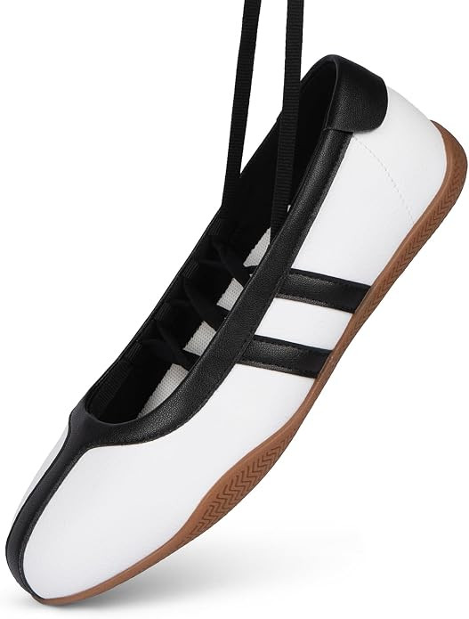 Sneakers for Women Comfortable Business Casual Tennis Shoes Lightweight Lace Up Ballet Flats Foot... | Amazon (US)