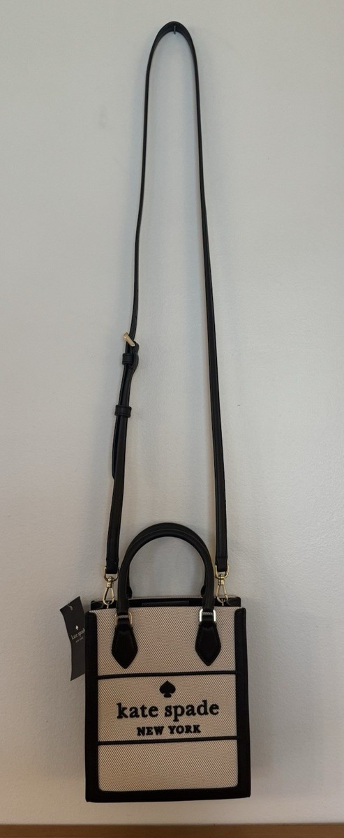 Kate Spade Ellie Mini Tote Canvas Black Crossbody Bag NWT 2 Way | eBay | eBay US