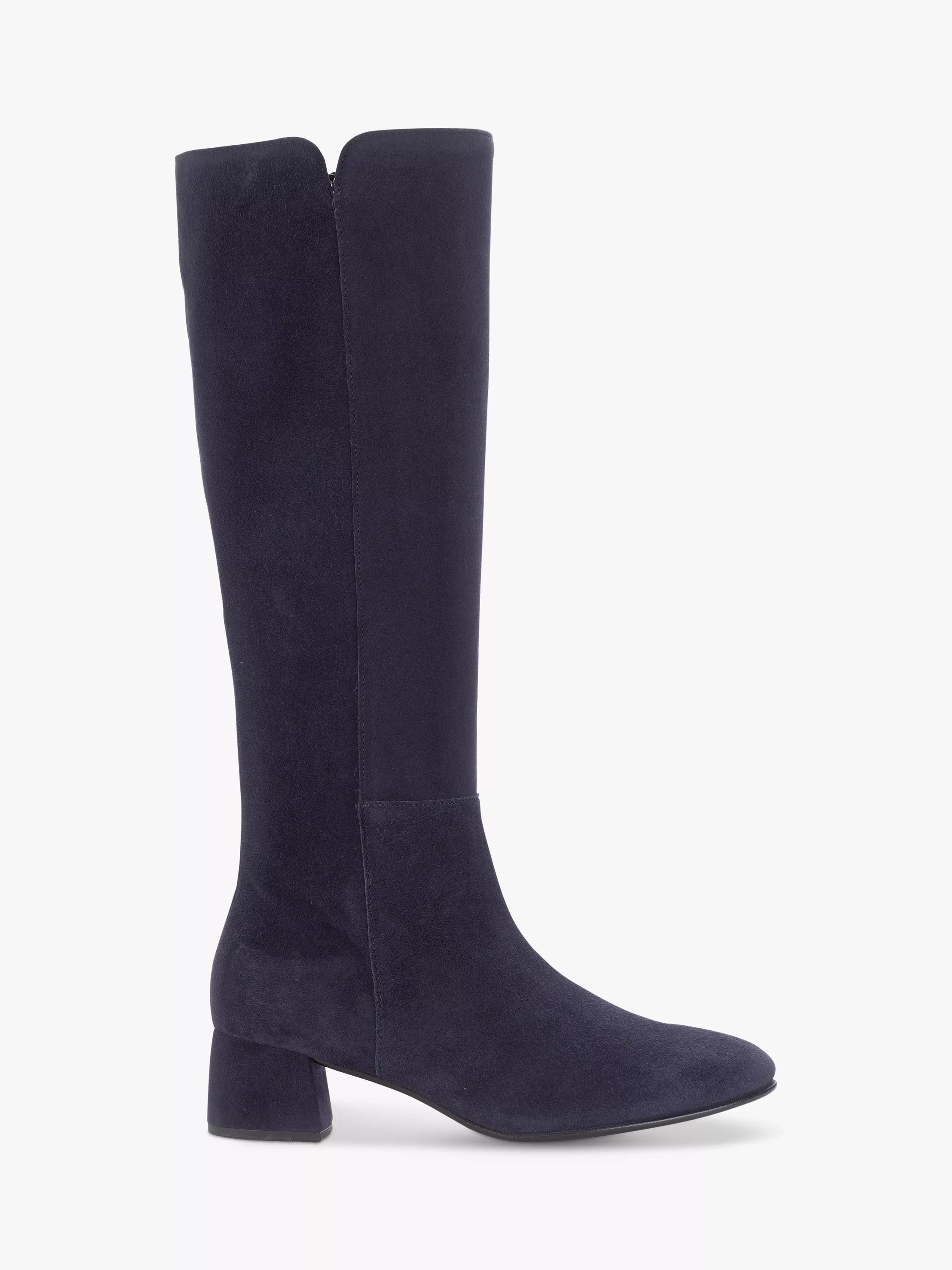 Gabor Ashby Suede Medium Calf Boots, Navy | John Lewis (UK)