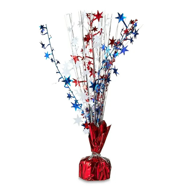 Patriotic Red & Blue Stars Foil Centerpiece by Way To Celebrate | Walmart (US)