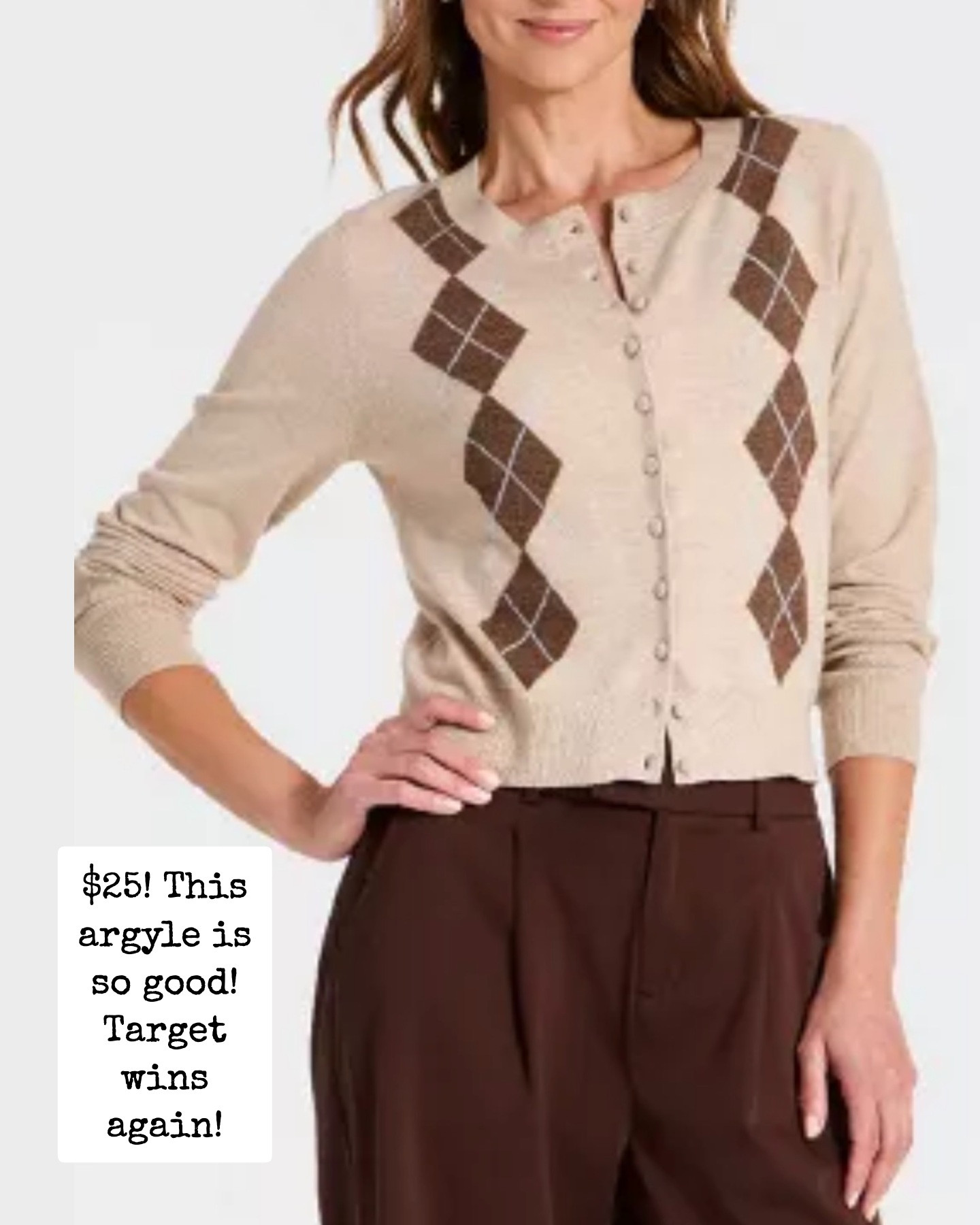 Give me all the argyle!  This sweater is so perfect for fall into winter! 

 #LTKSeasonal #LTKOver40 #LTKWorkwear