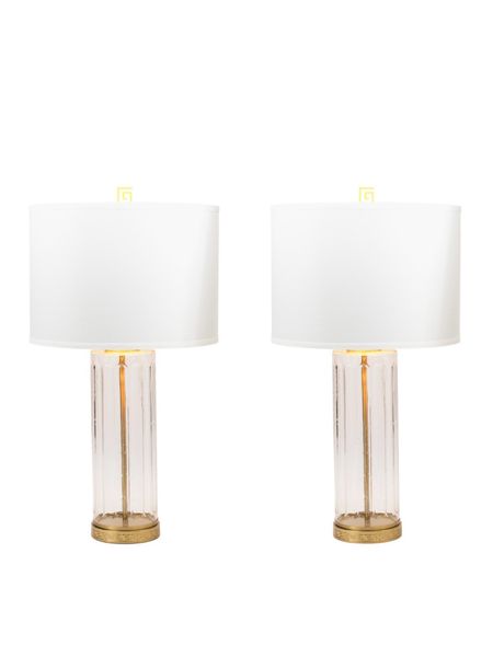 DANN FOLEY LIFESTYLE
Set Of 2 34in Seeded Glass Table Lamps

Modern design, ul listed, ribbed design, set of 2
3-way switch
Maximum: 150w bulb, type A
Lamp: 17 in D x 34in H, 5ft cord length
Glass and metal base


#LTKsalealert #LTKhome #LTKGiftGuide