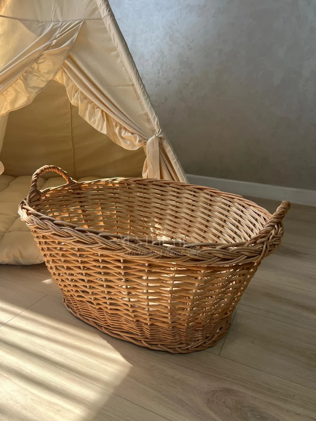 Large Wicker Laundry Basket, Toy Storage Basket, Oval Wash Basket, Woven Natural Laundry Basket, ... | Etsy (US)