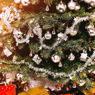 34Pcs Shatterproof Christmas Balls Ornaments Set, 2.36in Plastic Hanging Decor for Xmas Tree, Wreaths, Garlands, Holiday, Party, Wedding, Silver | Target