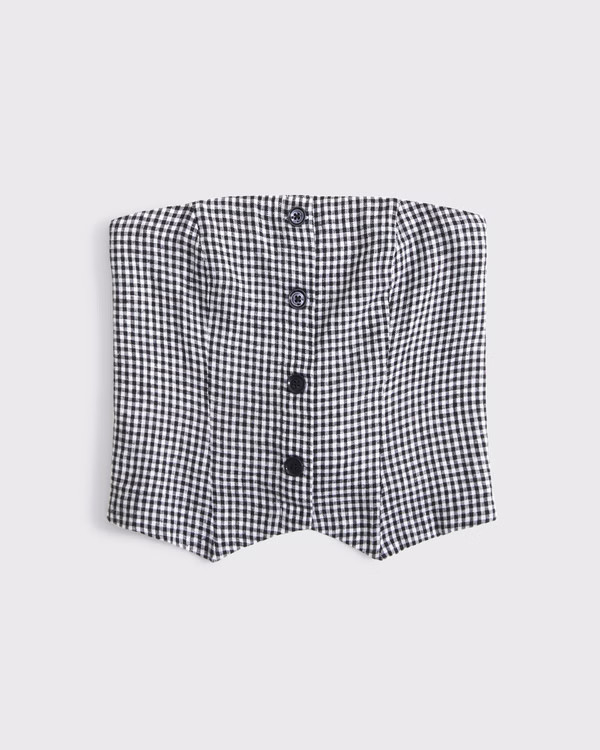 Women's Strapless Cropped Vest Top | Women's Tops | Abercrombie.com | Abercrombie & Fitch (US)