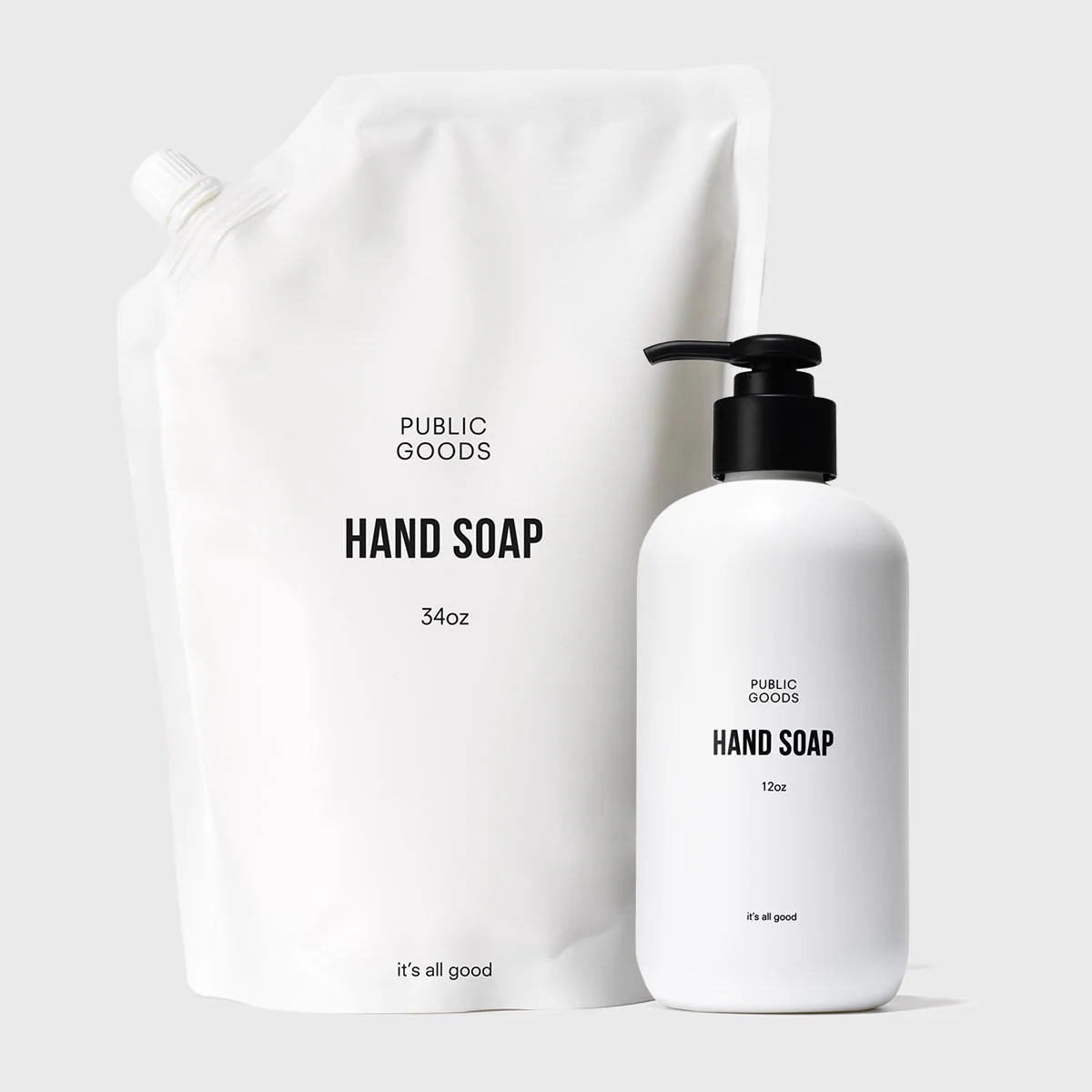 Hand Soap + Refill Set | Cruelty Free, Vegan Friendly, Paraben & Sulfate Free Soap | 2 Count | Public Goods | Public Goods