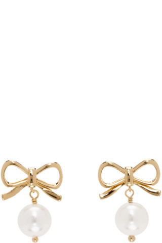 Gold & White #9111 Earrings | SSENSE