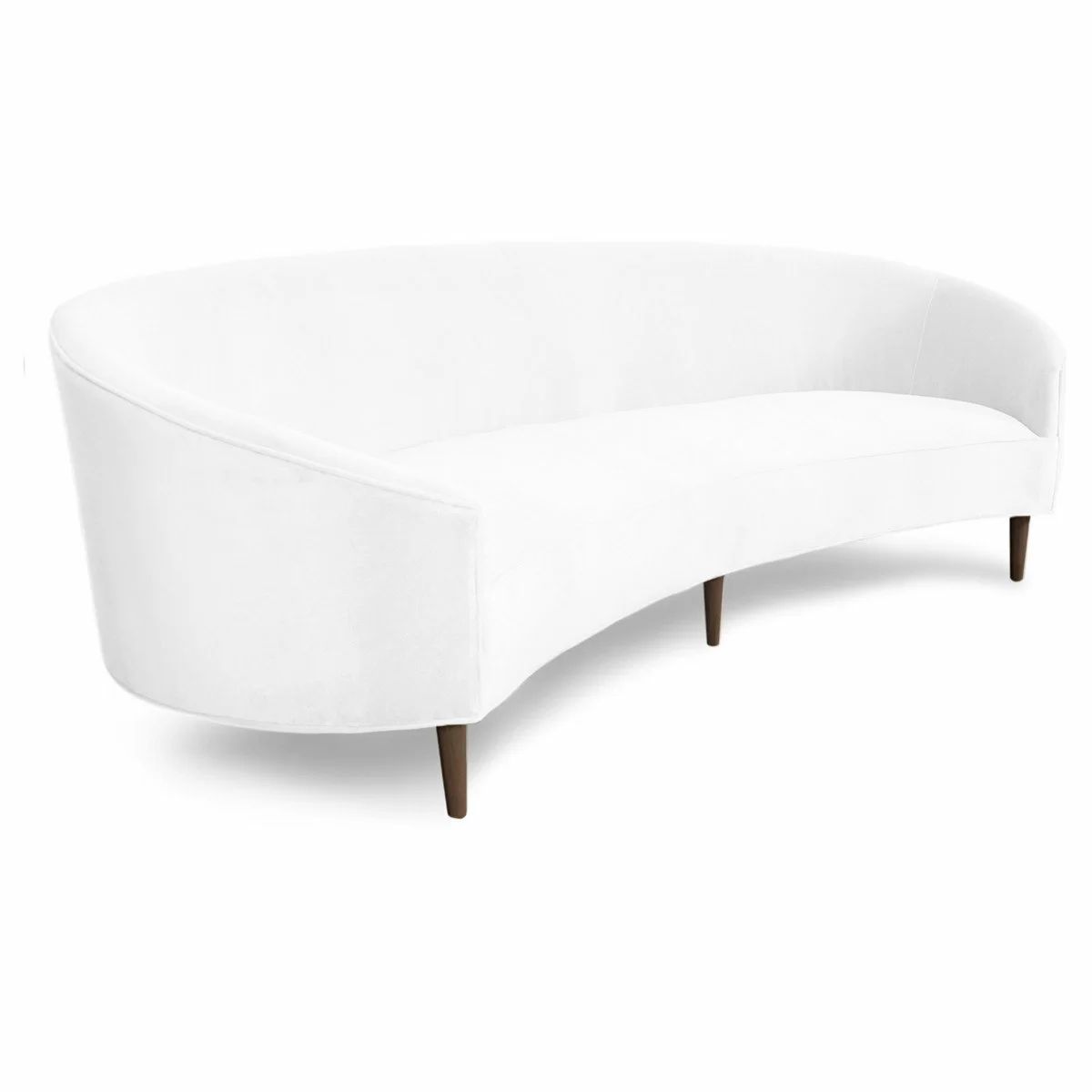 Art Deco 105" Velvet Round Arm Curved Sofa | Wayfair Professional