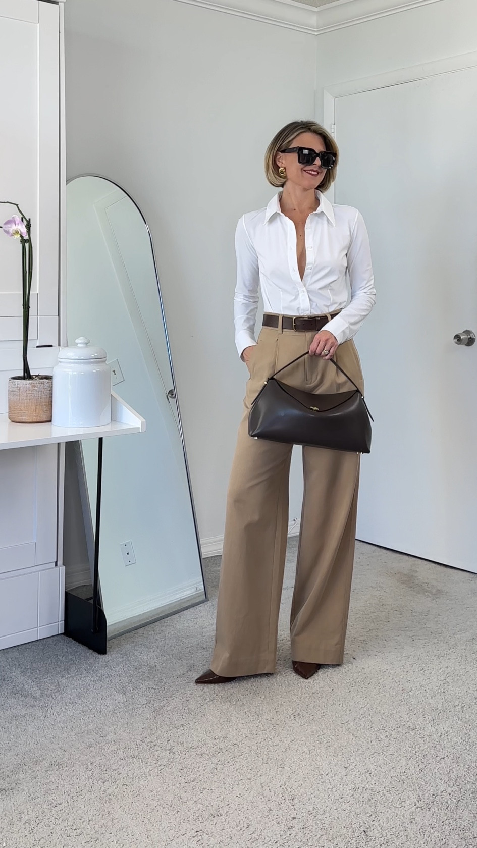 I typically wear a size 0,   With the everlane trousers I wear a 00

All else true to size

#LTKItBag #LTKOver40 #LTKSeasonal