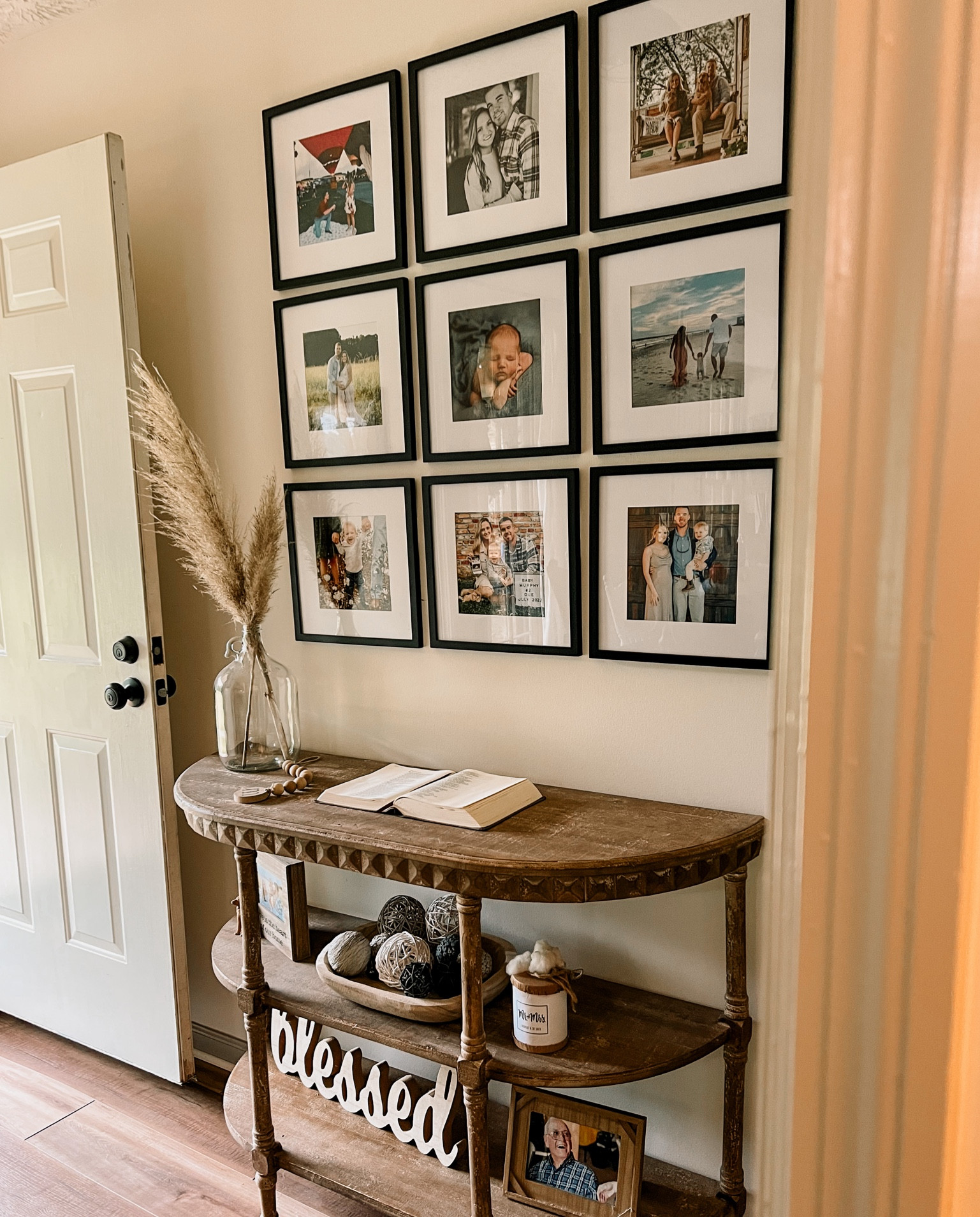 love displaying some of our favorite memories on this gallery wall! I can’t wait to update it soon! 🫶🏻

table, Kirklands | Bible, Lifeway | blessed sign, Kirklands | gallery wall frames, Amazon | ball decor & bowl, Hobby Lobby

#LTKhome #LTKFind #LTKU