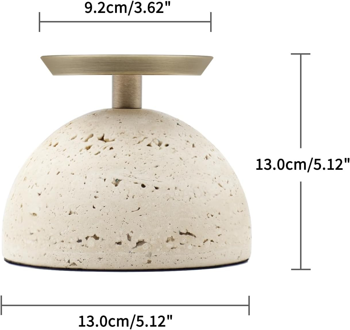 Marble Pillar Candle Holder, Travertine Candle Holder Centerpiece for Cozy Home Décor, Stone Can... | Amazon (US)