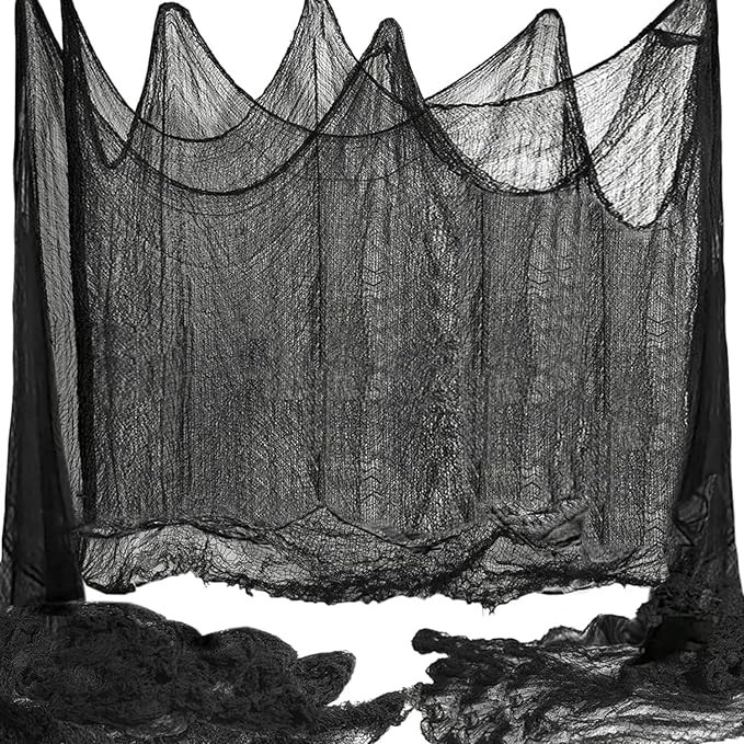 Niurui 400 x 39 inch Large Size Creepy Cloth Black Halloween Scary Spooky Cloth-Windows Doorways ... | Amazon (US)
