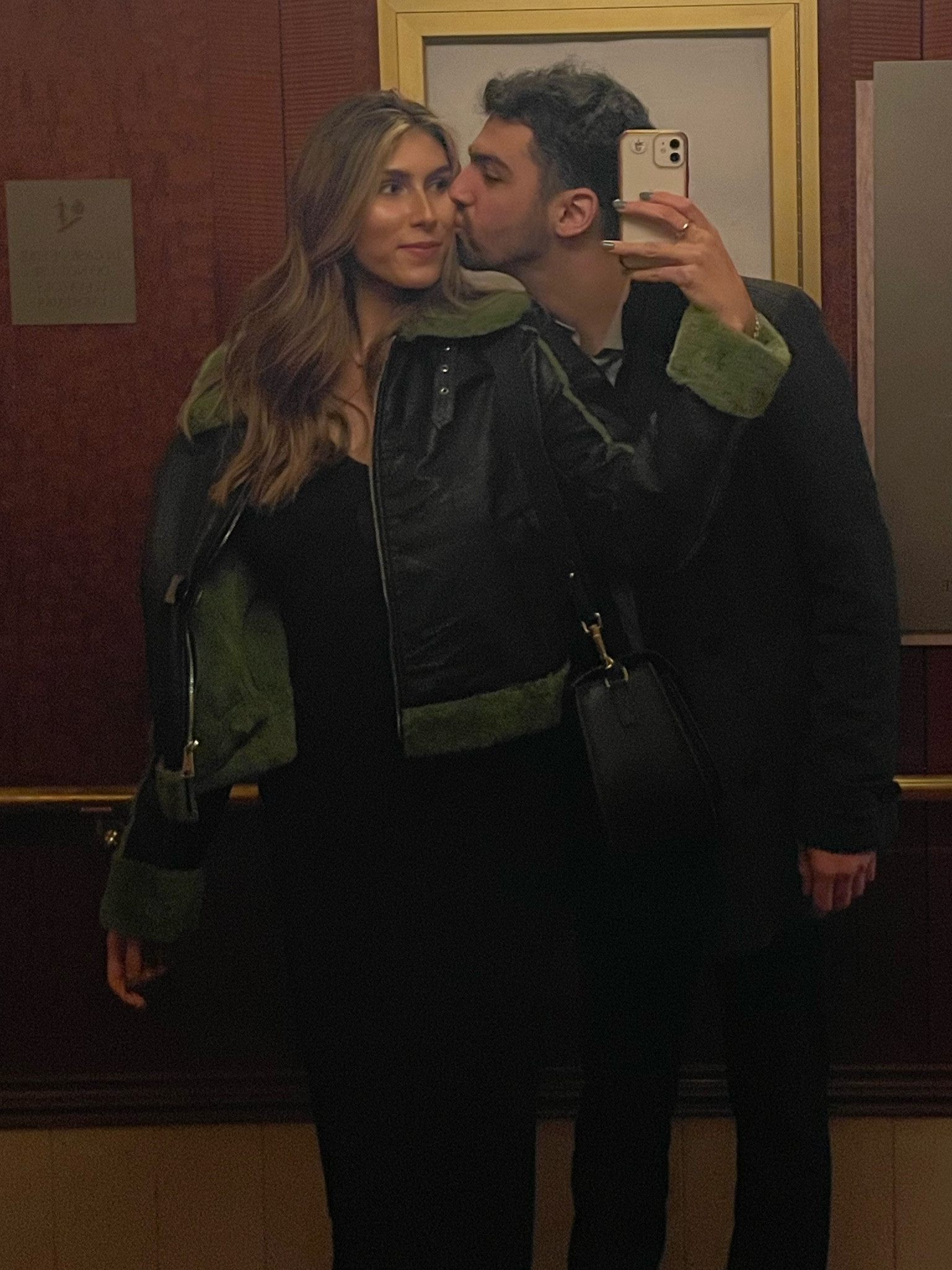 Vera Wang leather & green coat , seriously the warmest thing even in the winter in windy NYC. I found this at a Marshall’s but for some reason online can only find the black version. Linked below !

#LTKSeasonal #LTKGiftGuide #LTKHoliday