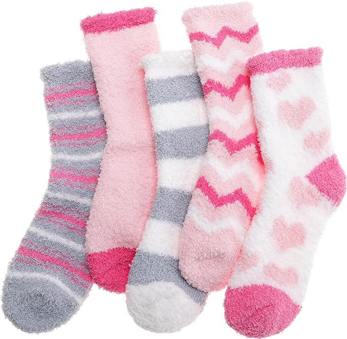 Anlisim Womens Fuzzy Socks Cozy Fluffy Winter Cabin Slipper Warm Fleece Soft Thick Comfy Socks | Amazon (US)