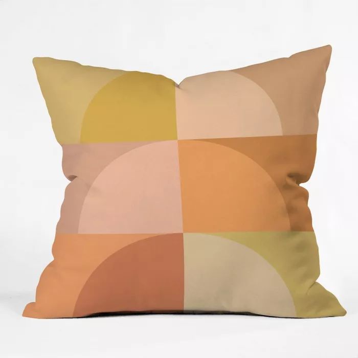 16"x16" Poems Geometric Color Block V Throw Pillow Orange - Deny Designs | Target