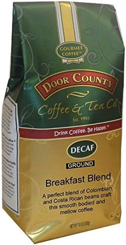 Door County Coffee - Breakfast Blend Decaf, Ground Coffee - Medium Roast, 10 oz Bag | Amazon (US)