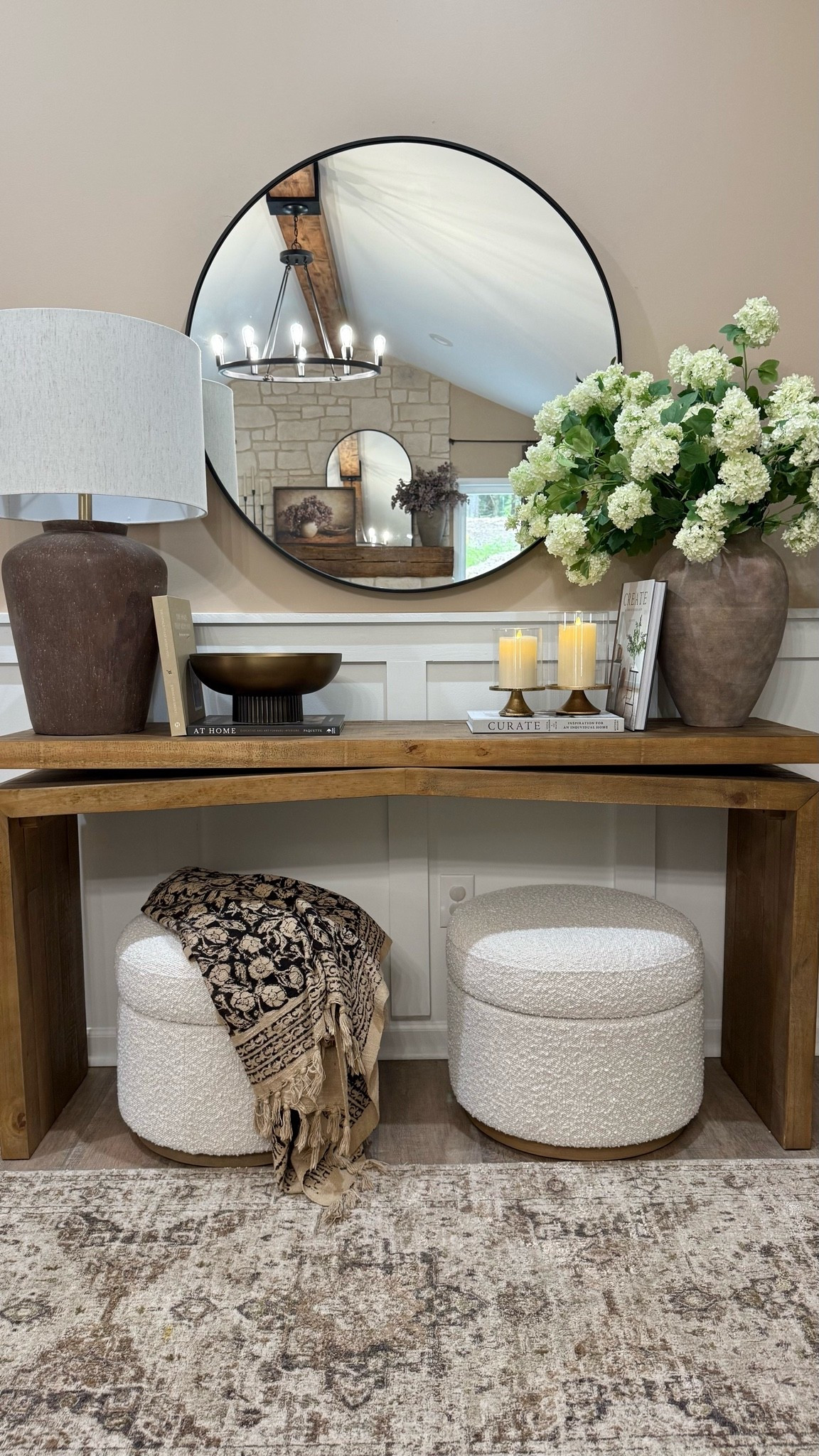 Console Table Refresh with Amazon Finds

Follow @farmtotablecreations on Instagram for more home styling ideas.

Gave my console table a fresh new look with several Amazon finds, including these gorgeous hydrangea stems, hurricane candle holders, and a beautiful ribbed decorative metal bowl. I used a total of 8 hydrangea stems in the vase for a fuller, more elevated look. Loving how these warm neutral pieces came together to create such a cozy and collected feel.

#consoletable #entrywaydecor #amazonhome #hydrangeas #hurricanecandleholders #decorativebowl #homedecor

#LTKHome #LTKSaleAlert