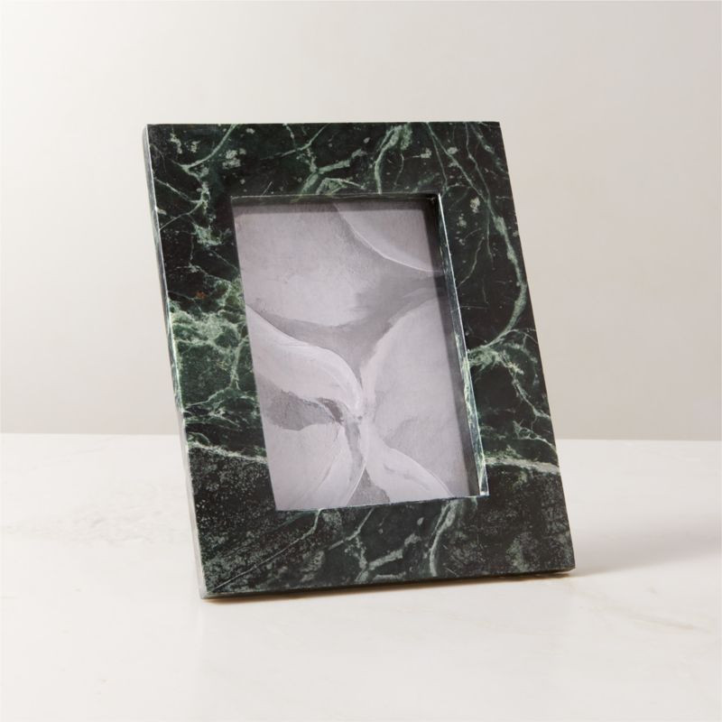 Ollara Green Marble Picture Frame 5''x7'' + Reviews | CB2 | CB2