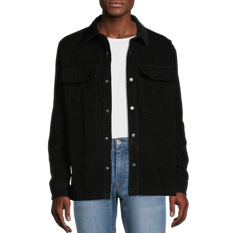No Boundaries Men's and Big Men's Layering Jacket Corduroy, Sizes up to 5X | Walmart (US)