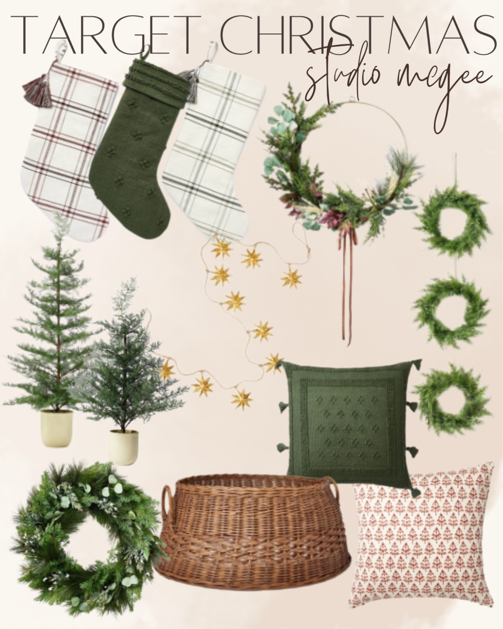 Target Studio McGee Christmas decor - affordable Christmas decor, red and green Christmas decor, Christmas wreath, faux Christmas trees, Christmas tree collar, Studio McGee Christmas drop 

#LTKHoliday #LTKhome #LTKSeasonal