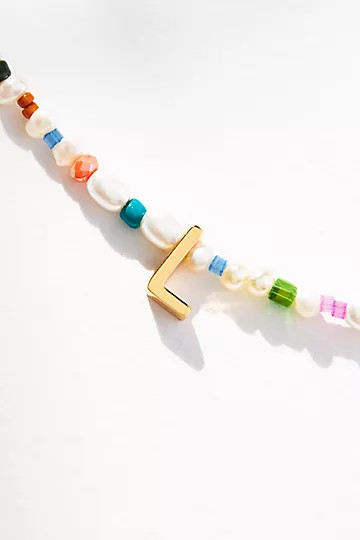 Monogram Beaded Necklace | Anthropologie (US)