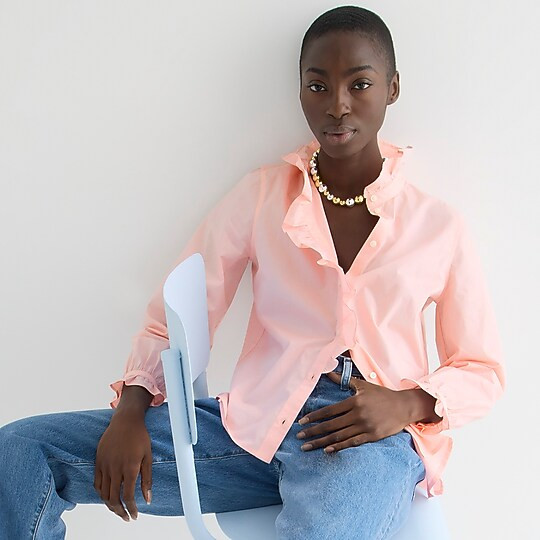 Cottage top in cotton poplin | J. Crew US