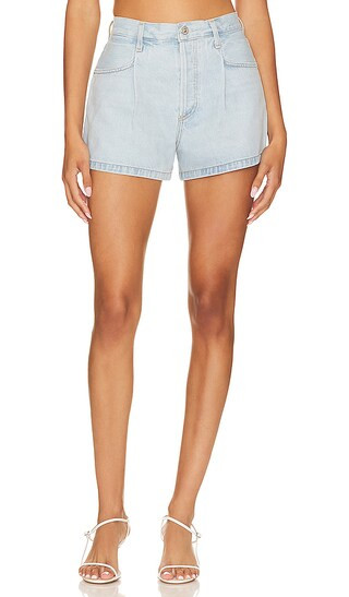 Franca Pleated Baggy Short in Serenade | Revolve Clothing (Global)