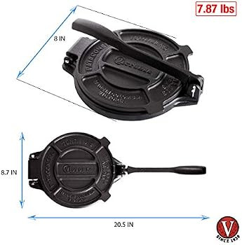 Victoria 8 Inch Cast Iron Tortilla Press. Tortilla Maker, Flour Tortilla press, Rotis Press, Doug... | Amazon (US)