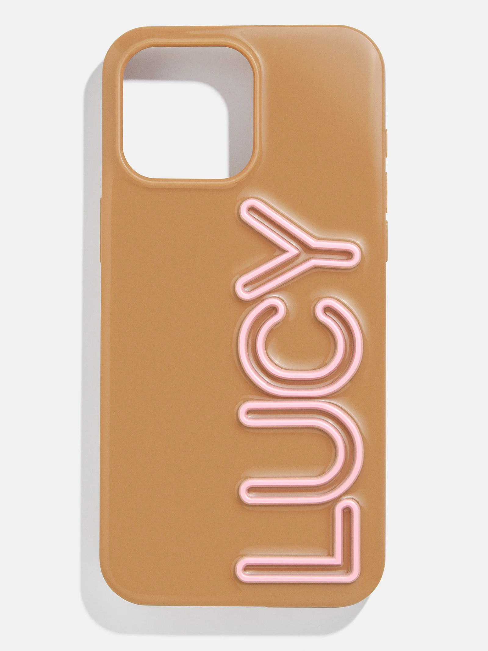 Fine Line Custom iPhone Case - Brown/Blush | BaubleBar (US)