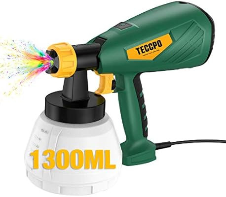 Electric Paint Sprayer 500 Watts Up to 100 DIN-s, TECCPO Spray Gun with 800ml/min HVLP, 1300ml De... | Amazon (US)